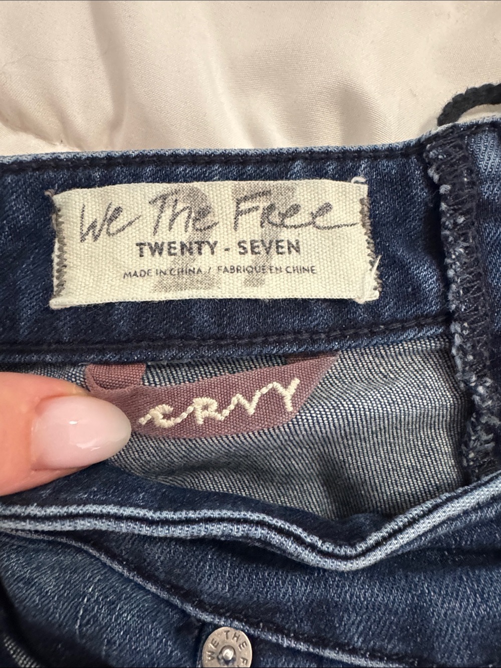 Free People We the Free Curvy Ma Cherie Lace Up Flare Bell Bottom Jeans Size 27 - Picture 5 of 7